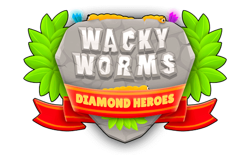 Wacky Worms: Diamond Heroes Logo